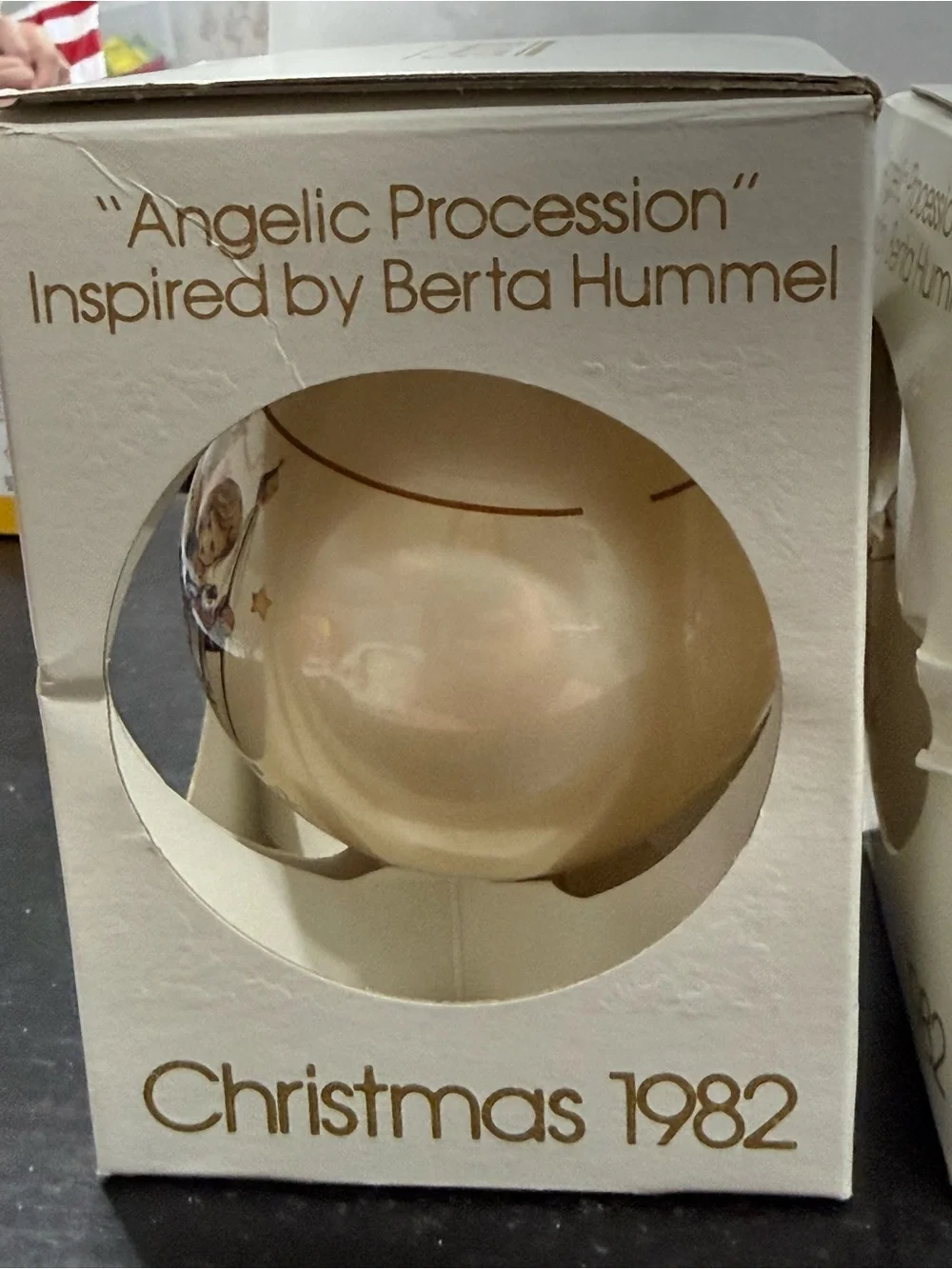 Schmid Berta Hummel Christmas ornament bulb ball 1982 Angelic Procession